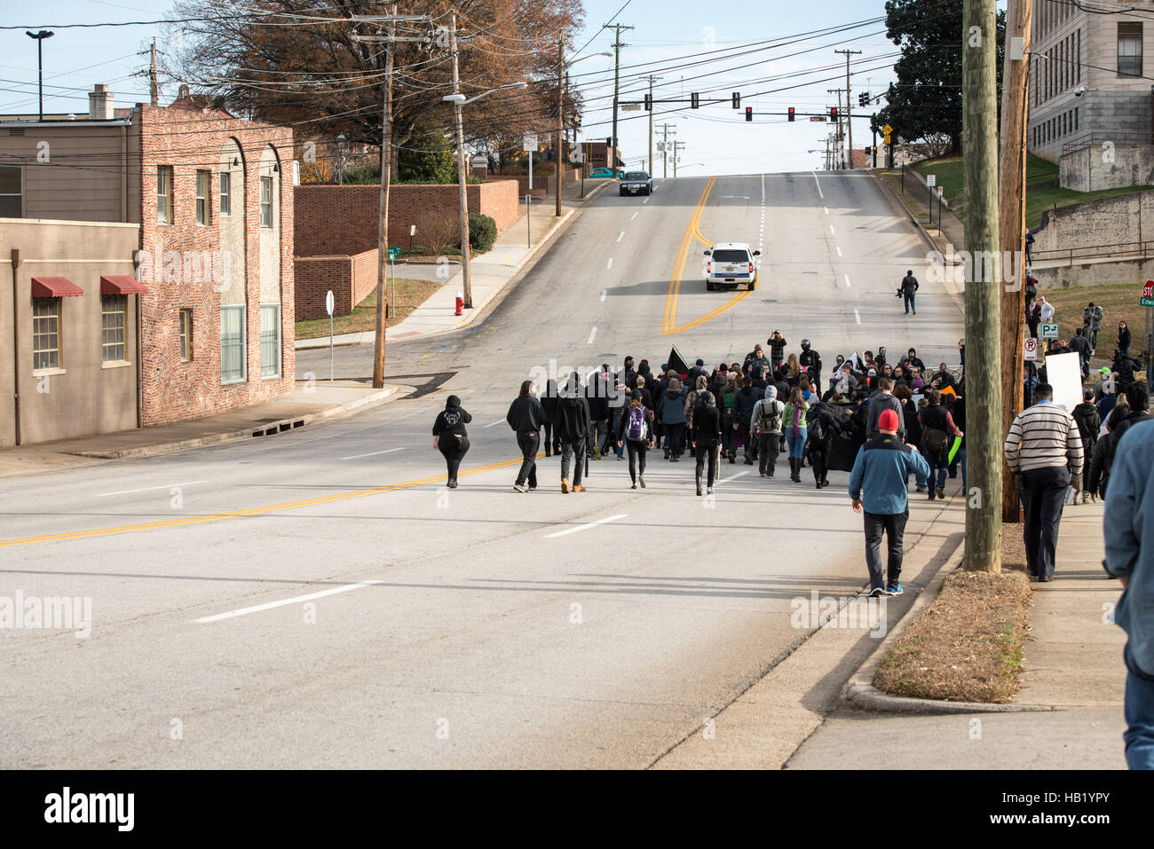 Diverse protesters hit the streets to counterprotest the planned KKK
