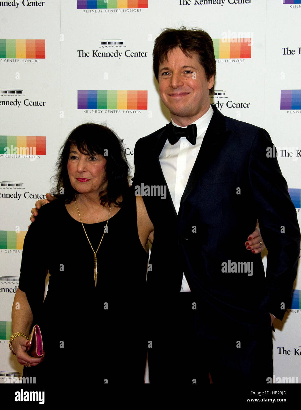 Washington DC, USA. 3rd Dec, 2016. Violinist Joshua Bell and his mother, Shirley, arrive for the formal Artist's Dinner honoring the recipients of the 39th Annual Kennedy Center Honors hosted by United States Secretary of State John F. Kerry at the U.S. Department of State in Washington, DC on Saturday, December 3, 2016. The 2016 honorees are: Argentine pianist Martha Argerich; rock band the Eagles; screen and stage actor Al Pacino; gospel and blues singer Mavis Staples; and musician James Taylor. Credit:  MediaPunch Inc/Alamy Live News Stock Photo