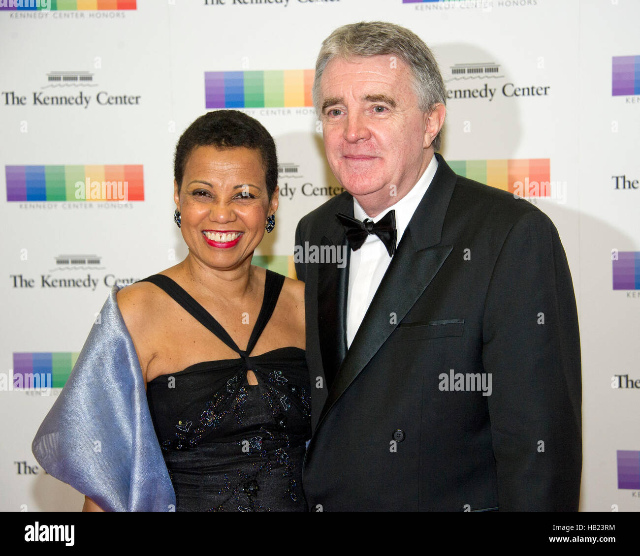 Washington DC, USA. 3rd Dec, 2016. Opera singer Harolyn Blackwell and Peter Greer arrive for the formal Artist's Dinner honoring the recipients of the 39th Annual Kennedy Center Honors hosted by United States Secretary of State John F. Kerry at the U.S. Department of State in Washington, DC on Saturday, December 3, 2016. The 2016 honorees are: Argentine pianist Martha Argerich; rock band the Eagles; screen and stage actor Al Pacino; gospel and blues singer Mavis Staples; and musician James Taylor. Credit:  MediaPunch Inc/Alamy Live News Stock Photo