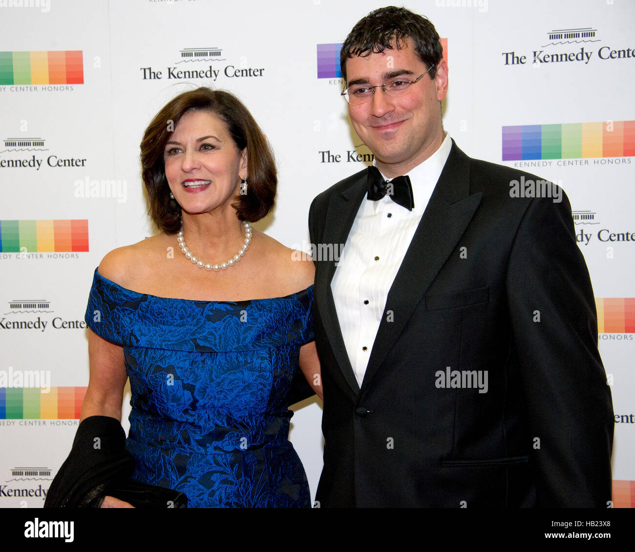 Washington DC, USA. 3rd Dec, 2016. Victoria Reggie Kennedy and guest arrive for the formal Artist's Dinner honoring the recipients of the 39th Annual Kennedy Center Honors hosted by United States Secretary of State John F. Kerry at the U.S. Department of State in Washington, DC on Saturday, December 3, 2016. The 2016 honorees are: Argentine pianist Martha Argerich; rock band the Eagles; screen and stage actor Al Pacino; gospel and blues singer Mavis Staples; and musician James Taylor. Credit:  MediaPunch Inc/Alamy Live News Stock Photo