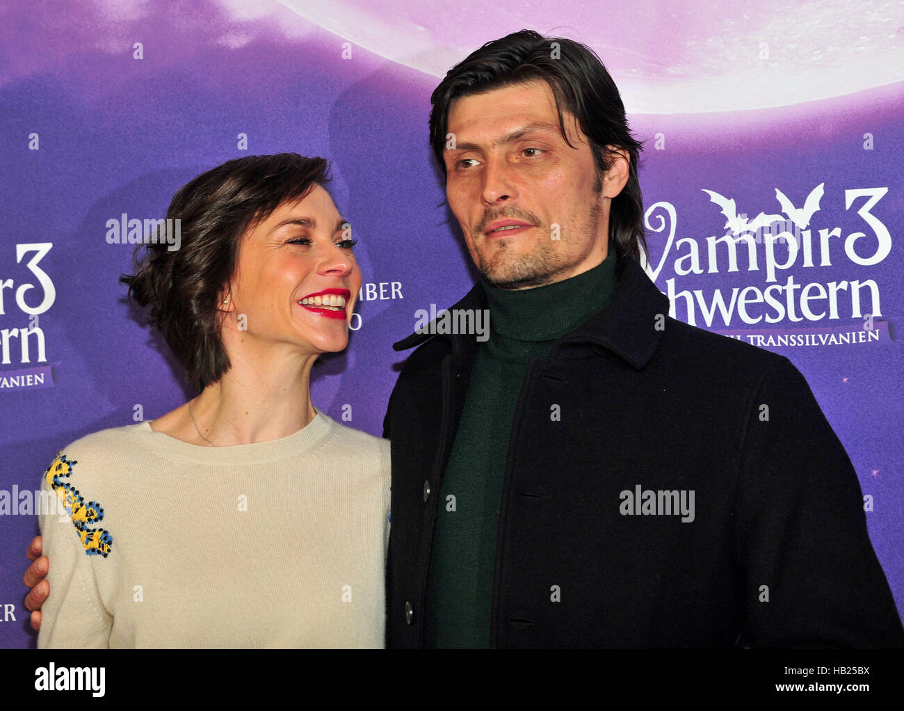 Munich, Germany. 4th Dec, 2016. Actors Christiane Paul and Stipe Erceg arrive for the premiere of 'Die Vampirschwester 3 - Reise nach Transsilvanien' (lit. 'The Vampire Sisters 3 - Journey to Transylvania') at Mathaeser Filmpalast in Munich, Germany, 4 December 2016. The fantasy comedy opens on 8 December 2016. Photo: Ursula Düren/dpa/Alamy Live News Stock Photo