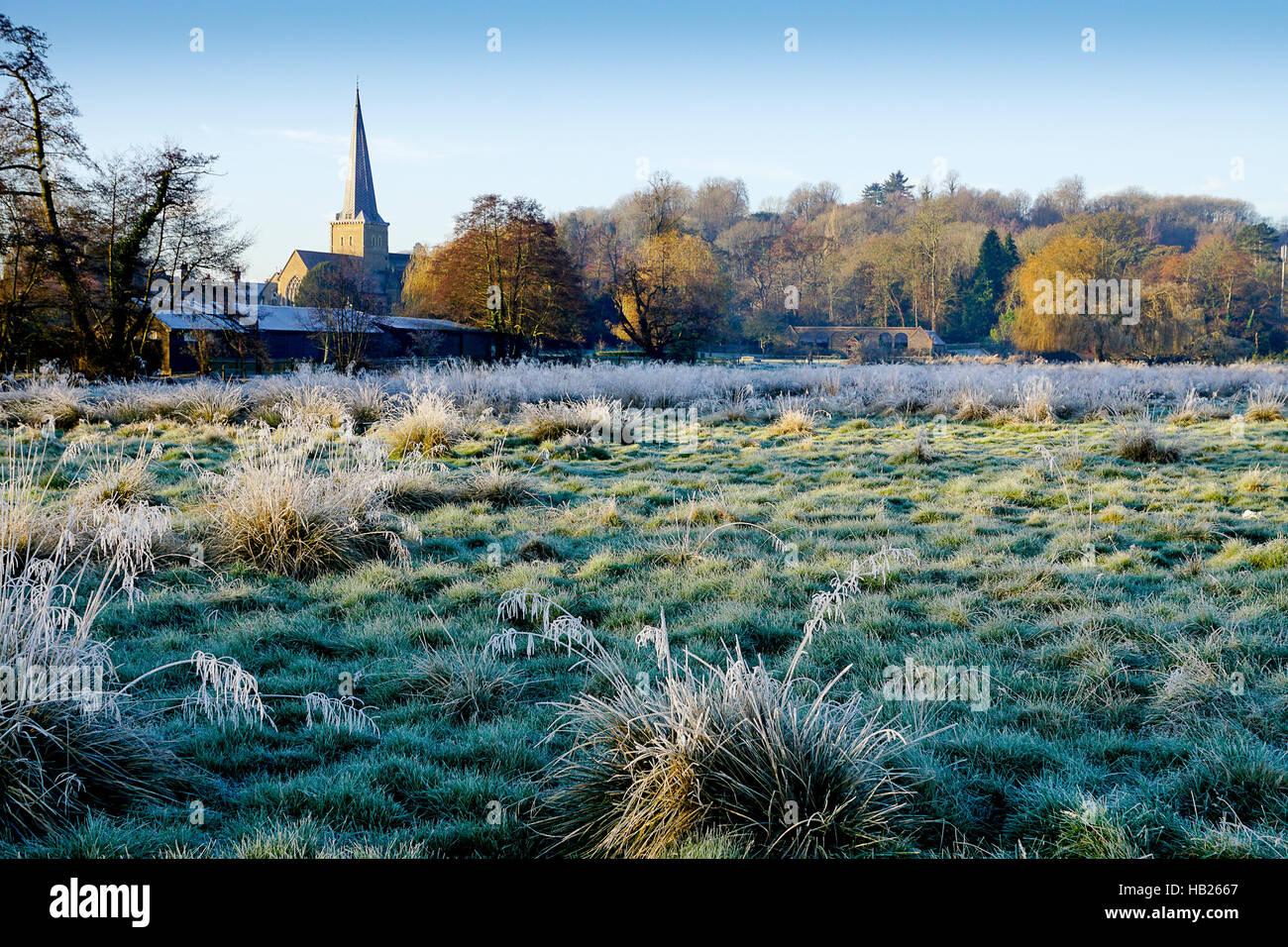Godalming, UK. UK Weather 4th December 2016 High pressure Stock Photo