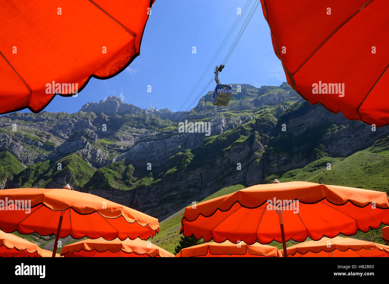 alps, switzerland, europe, sunshade, parasol, Stock Photo