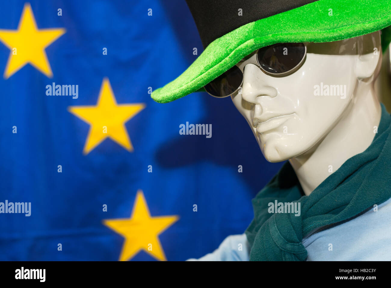 Mannequin - Background EU-stars Stock Photo