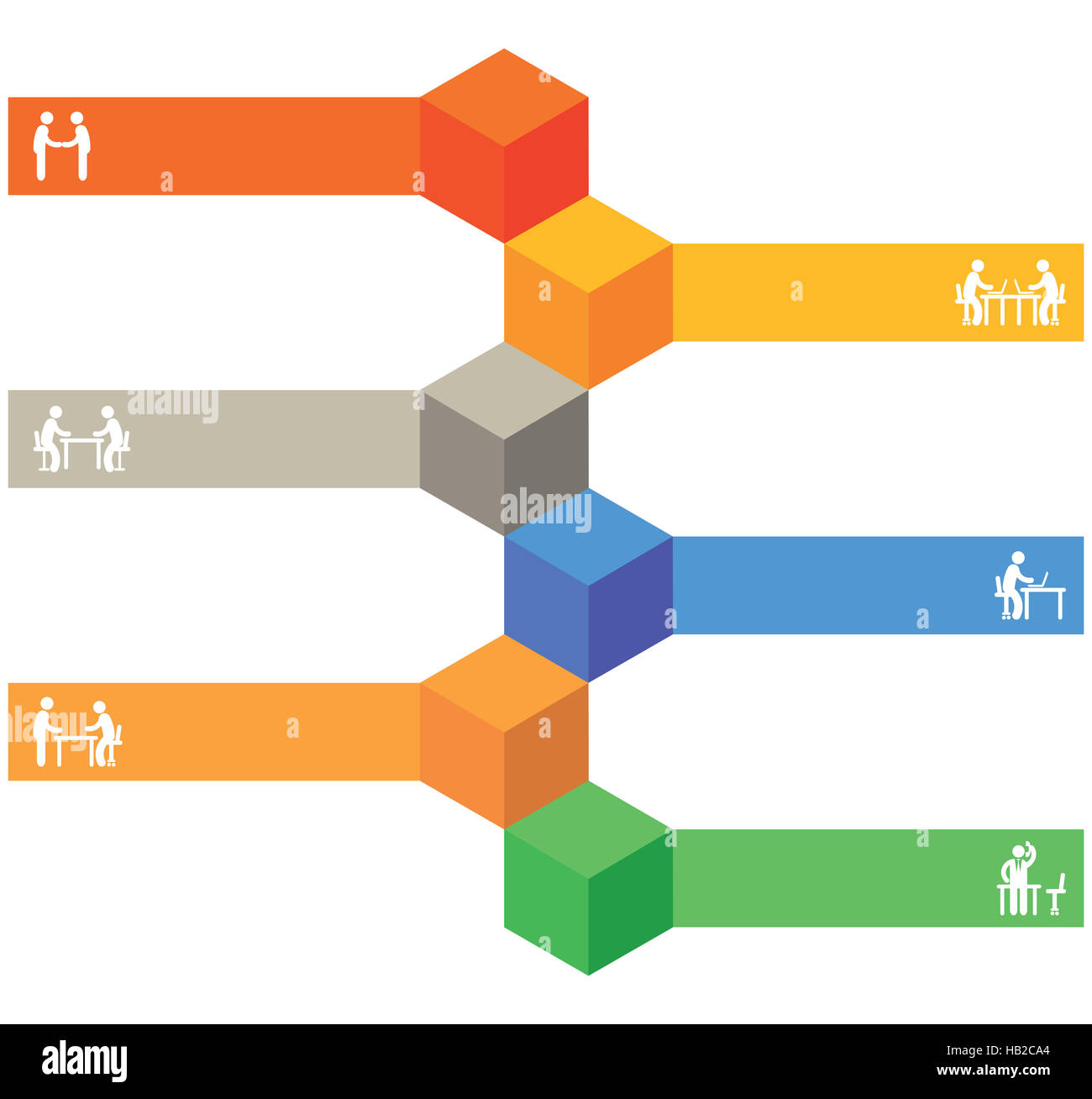 Infographics for business teamwork Stock Photo