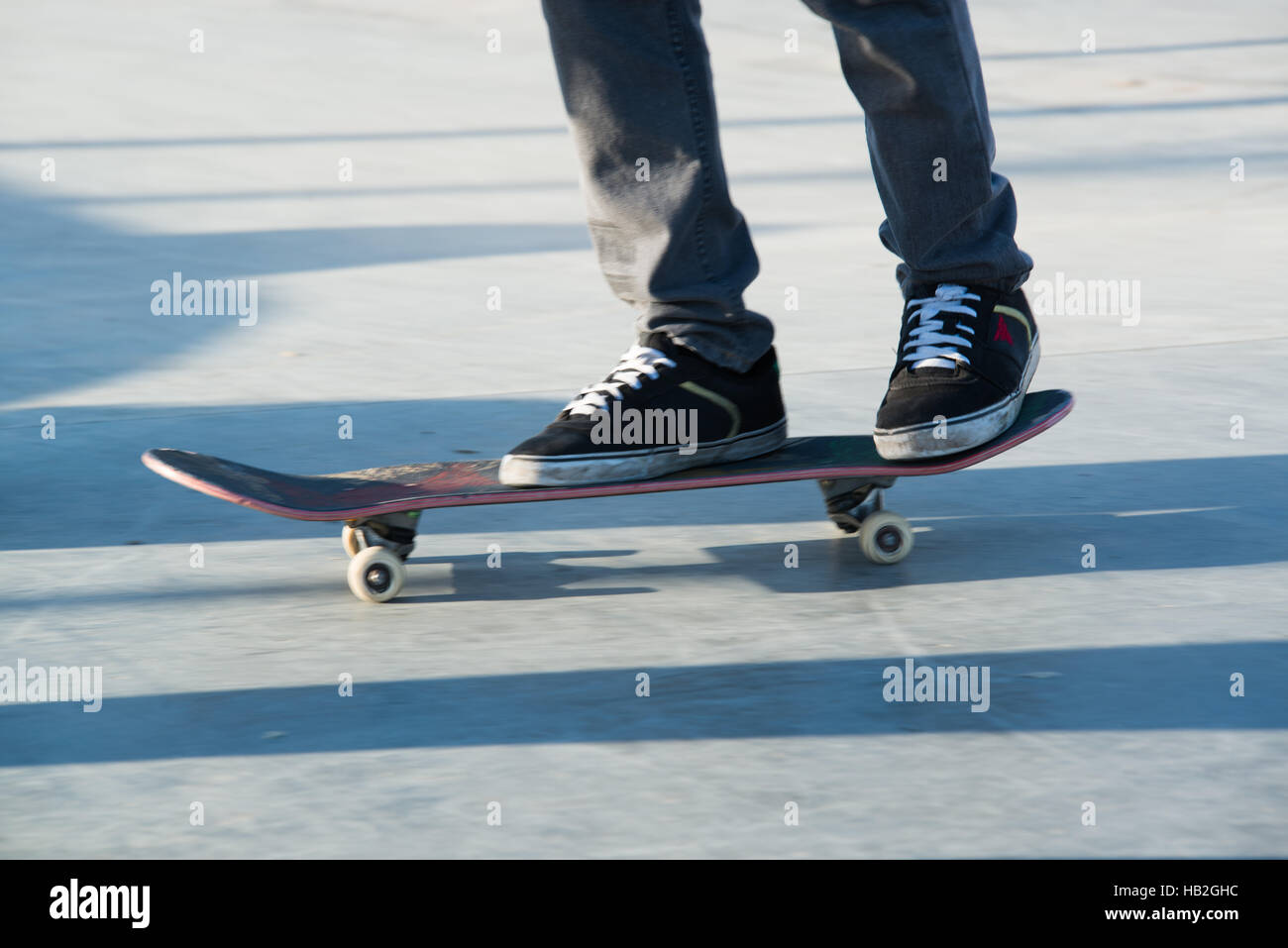 Skater with Skateboard Stock Photo Alamy