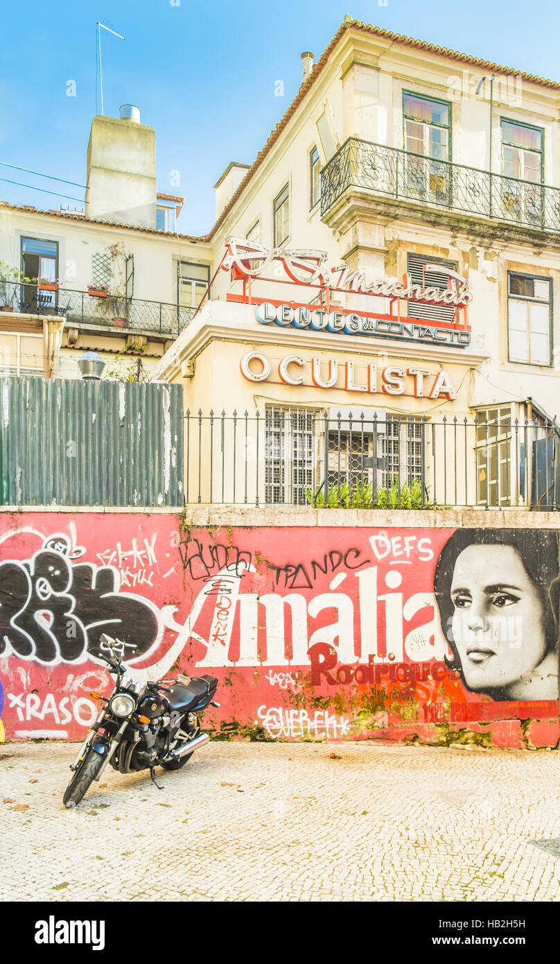 amalia rodrigues, graffito Stock Photo