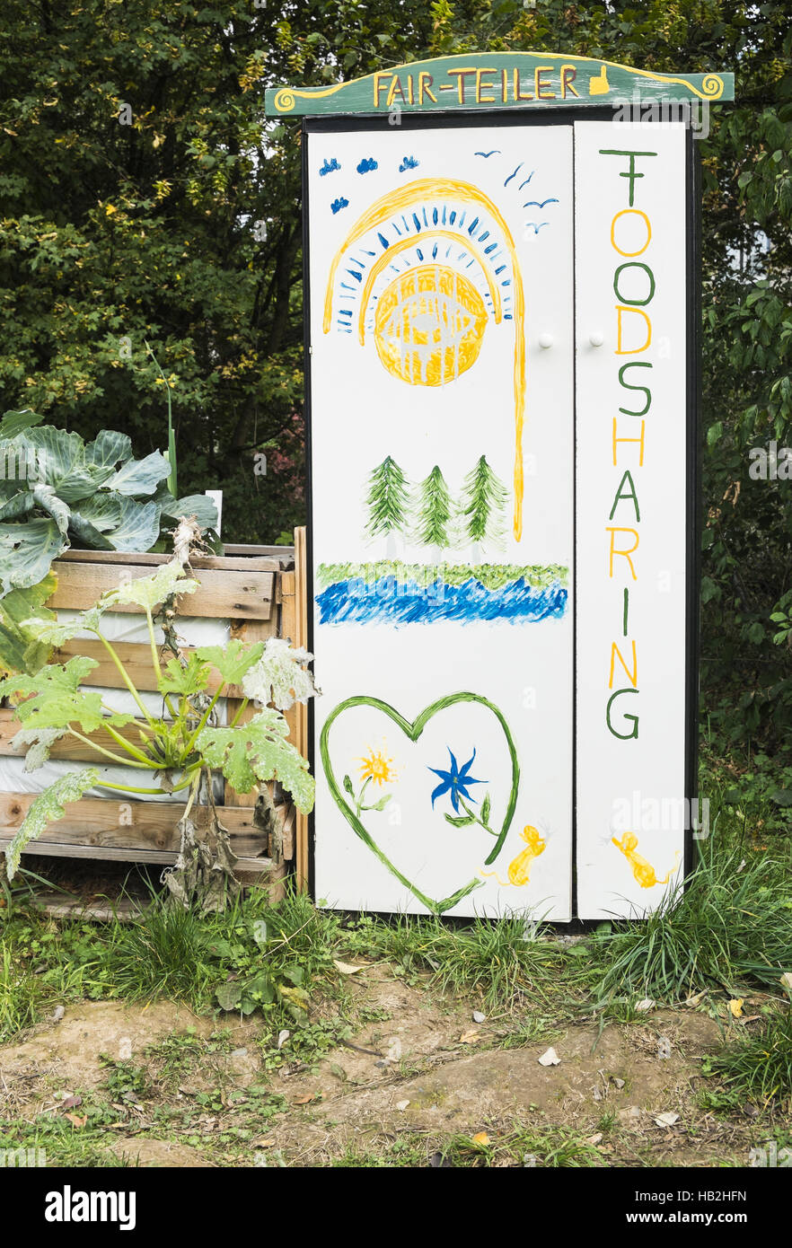 food sharing, urban gardening project Stock Photo