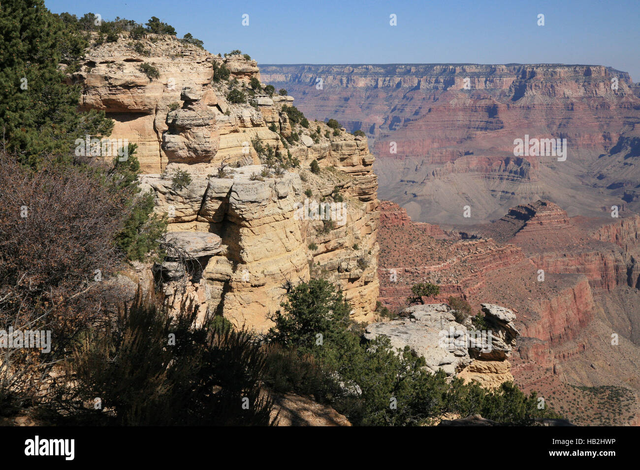 Typically rock formation at Grand Canyon Stock Photo