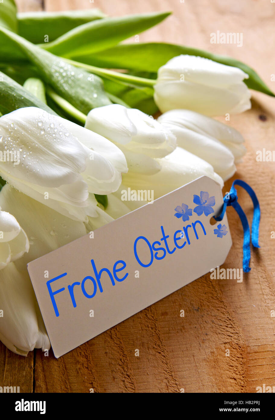 Frohe Ostern card. Stock Photo