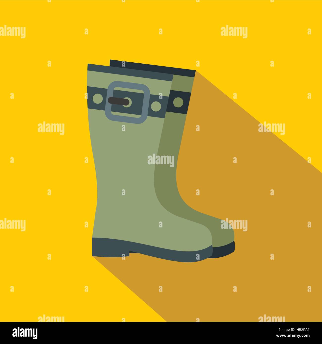 Rubber boots flat icon Stock Vector Image & Art - Alamy