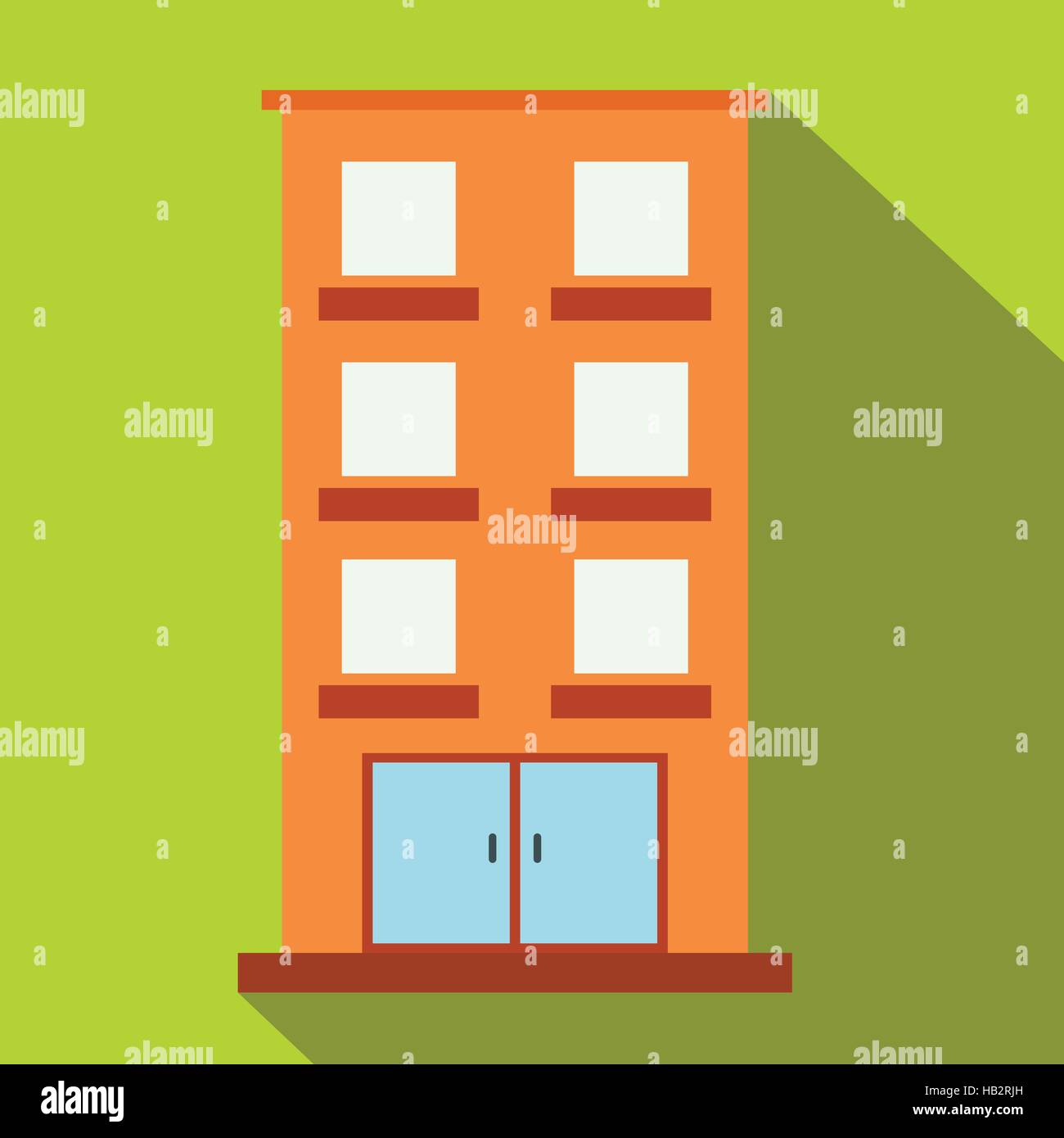 Three-storey house flat icon Stock Vector Image & Art - Alamy