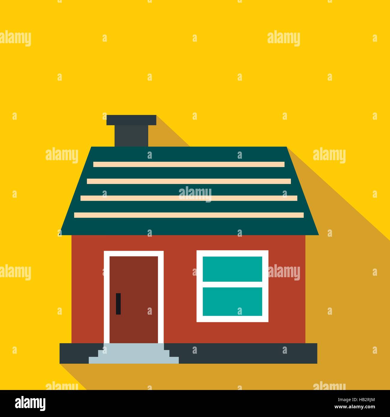 Small cottage flat icon Stock Vector Image & Art - Alamy