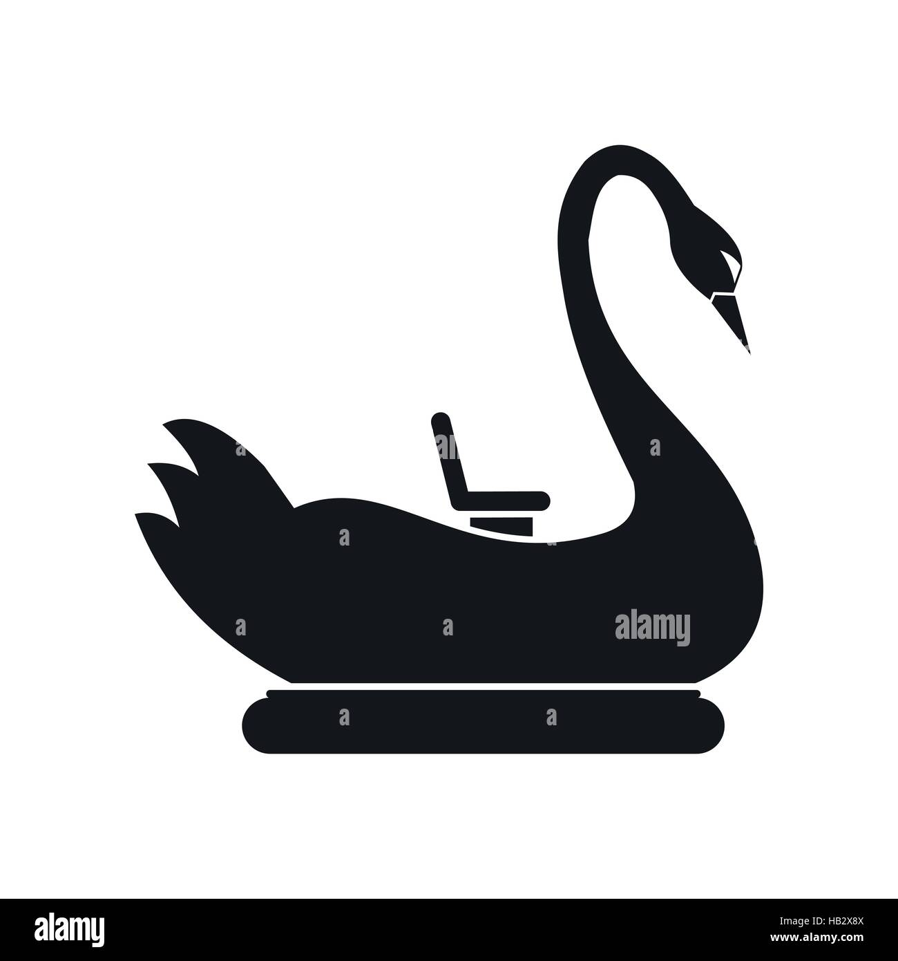 Swan Children Carousel Black Simple Icon Stock Vector Image Art Alamy