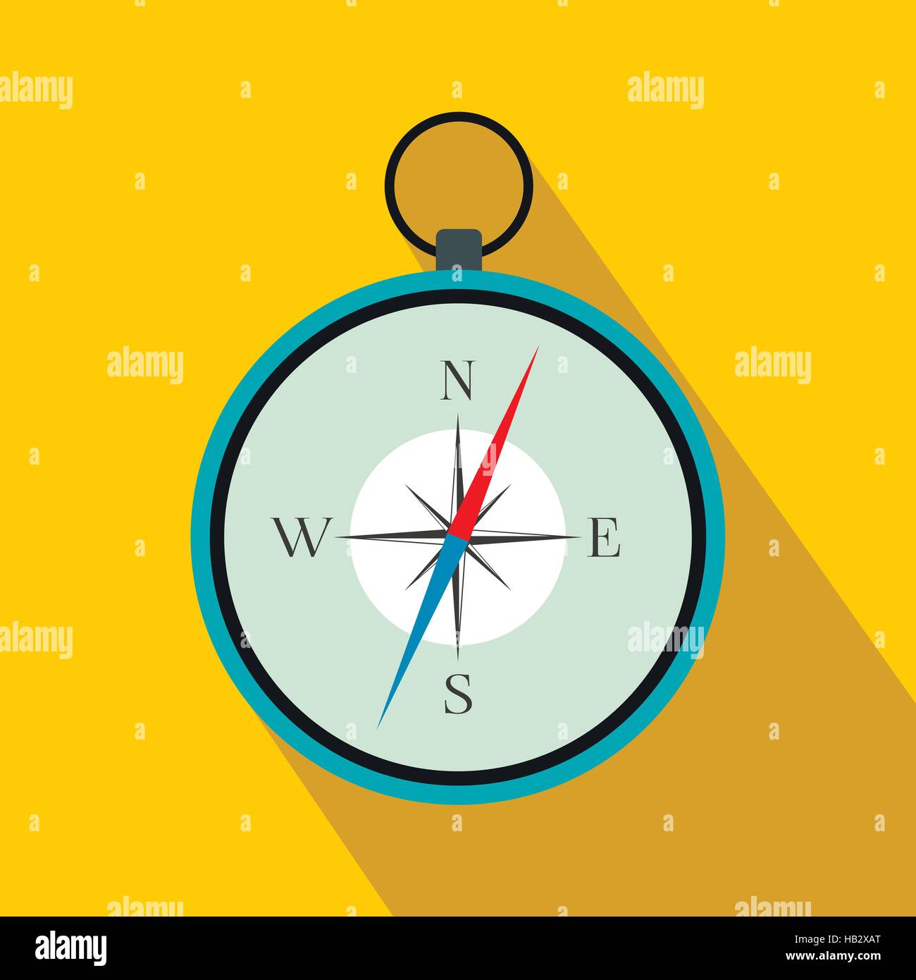 Compass flat icon Stock Vector Image & Art - Alamy