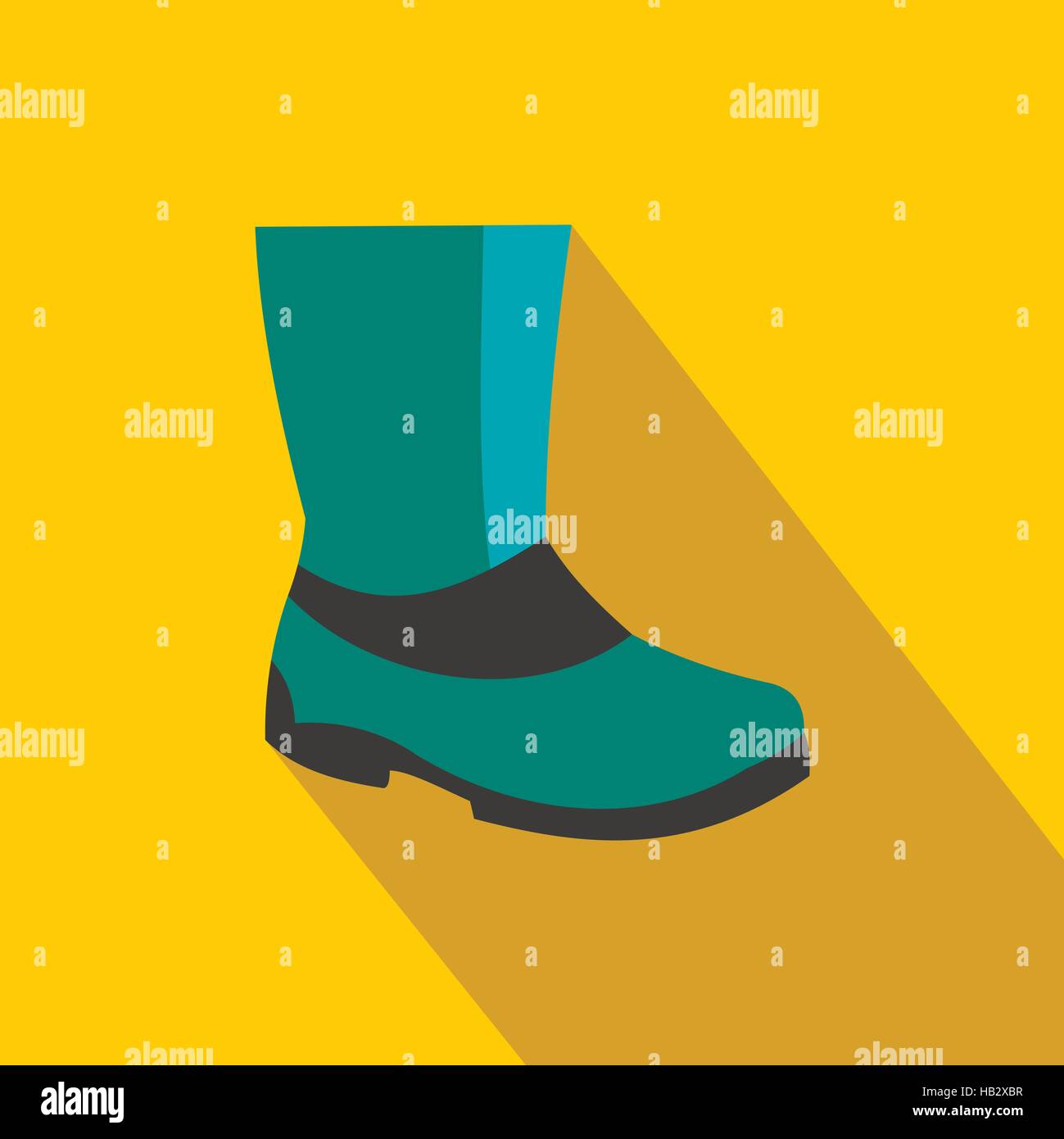 Rubber boots flat icon Stock Vector Image & Art - Alamy