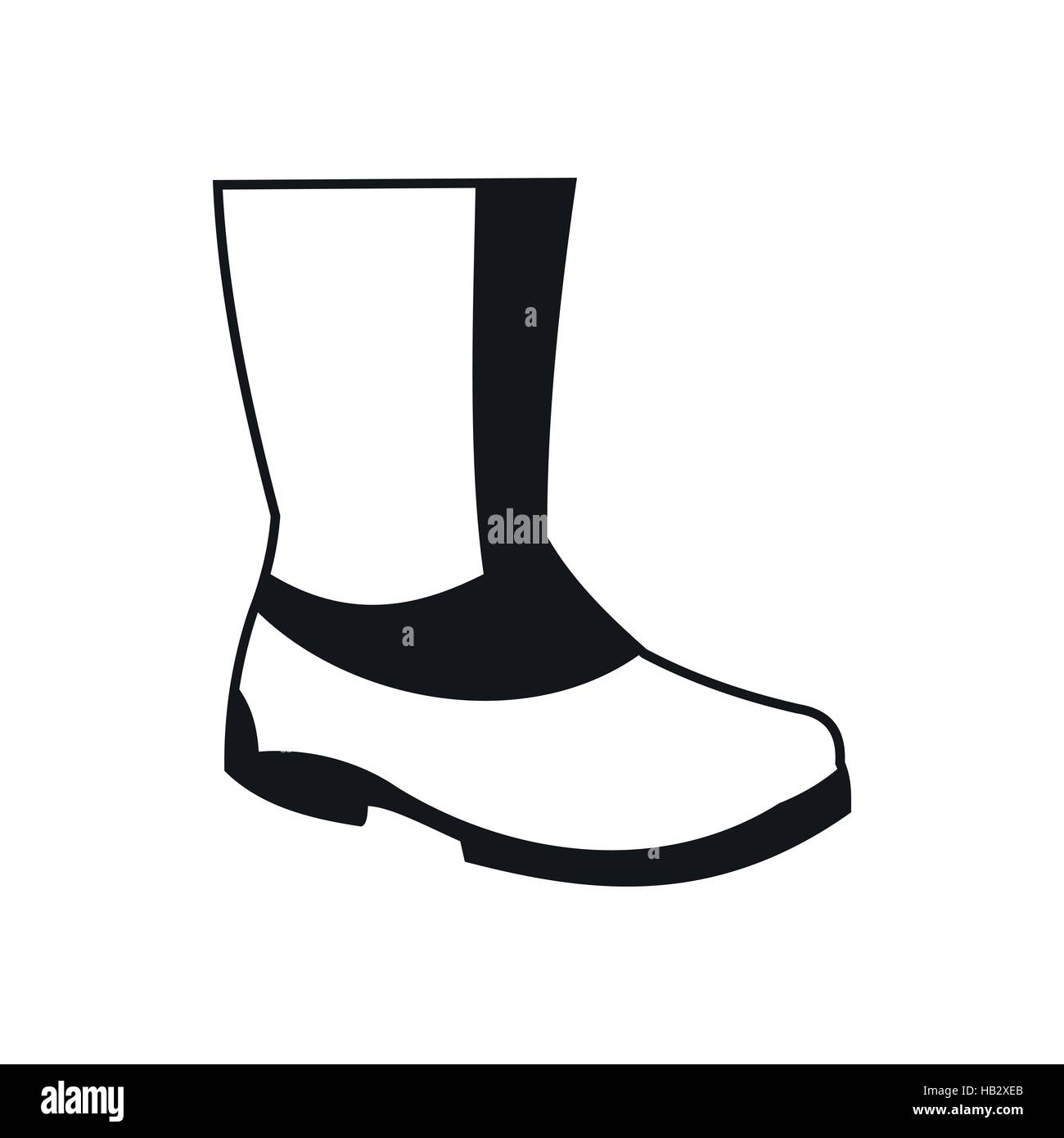 Rubber boots black simple icon Stock Vector Image & Art - Alamy