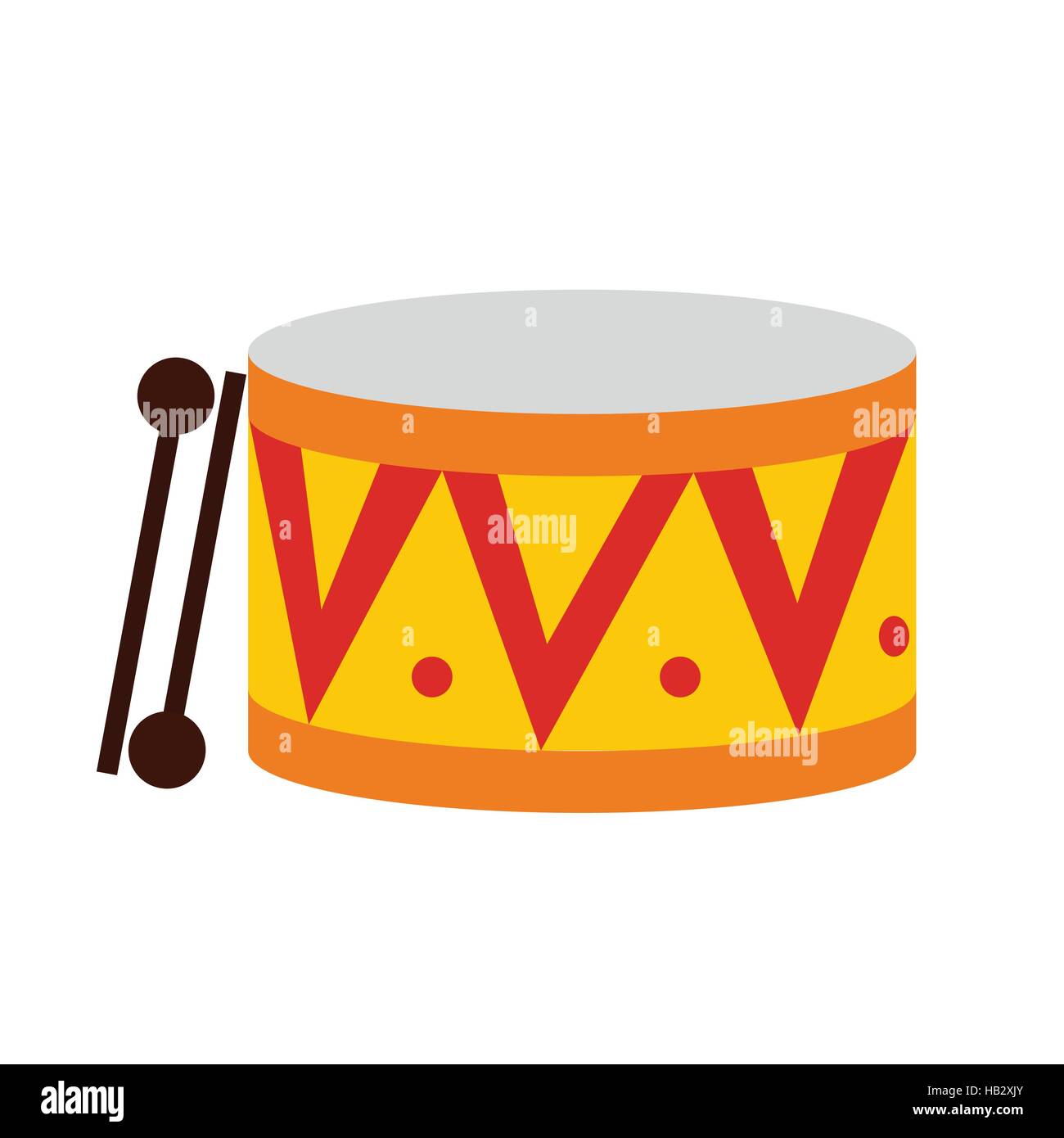 Drum flat icon Stock Vector Image & Art - Alamy