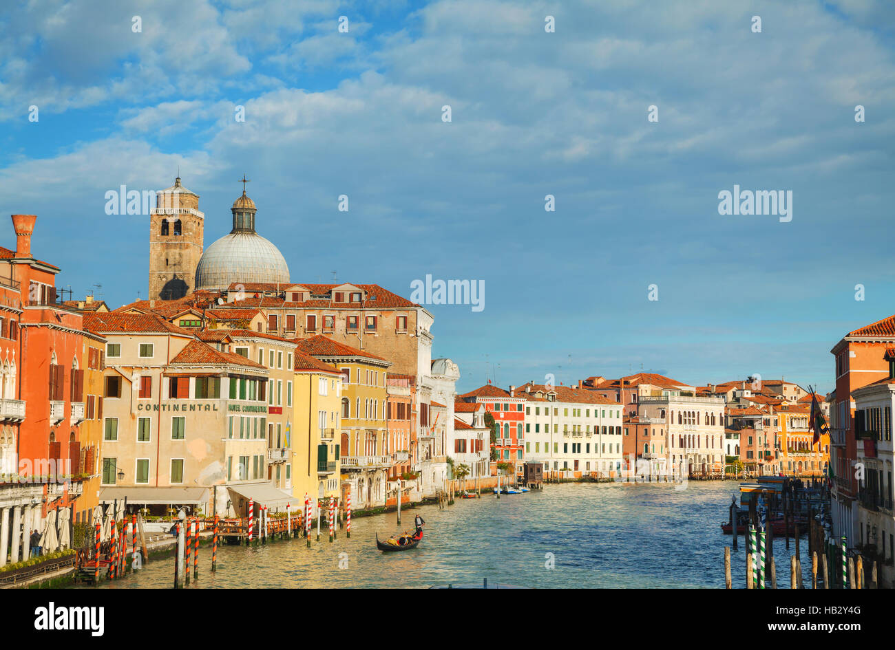 Overview of Grand Canal in Venice, Italy Stock Photo