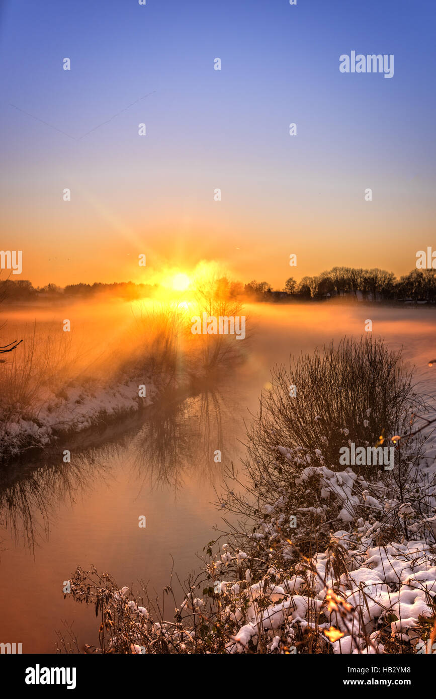 winter landscape with color look Stock Photo - Alamy
