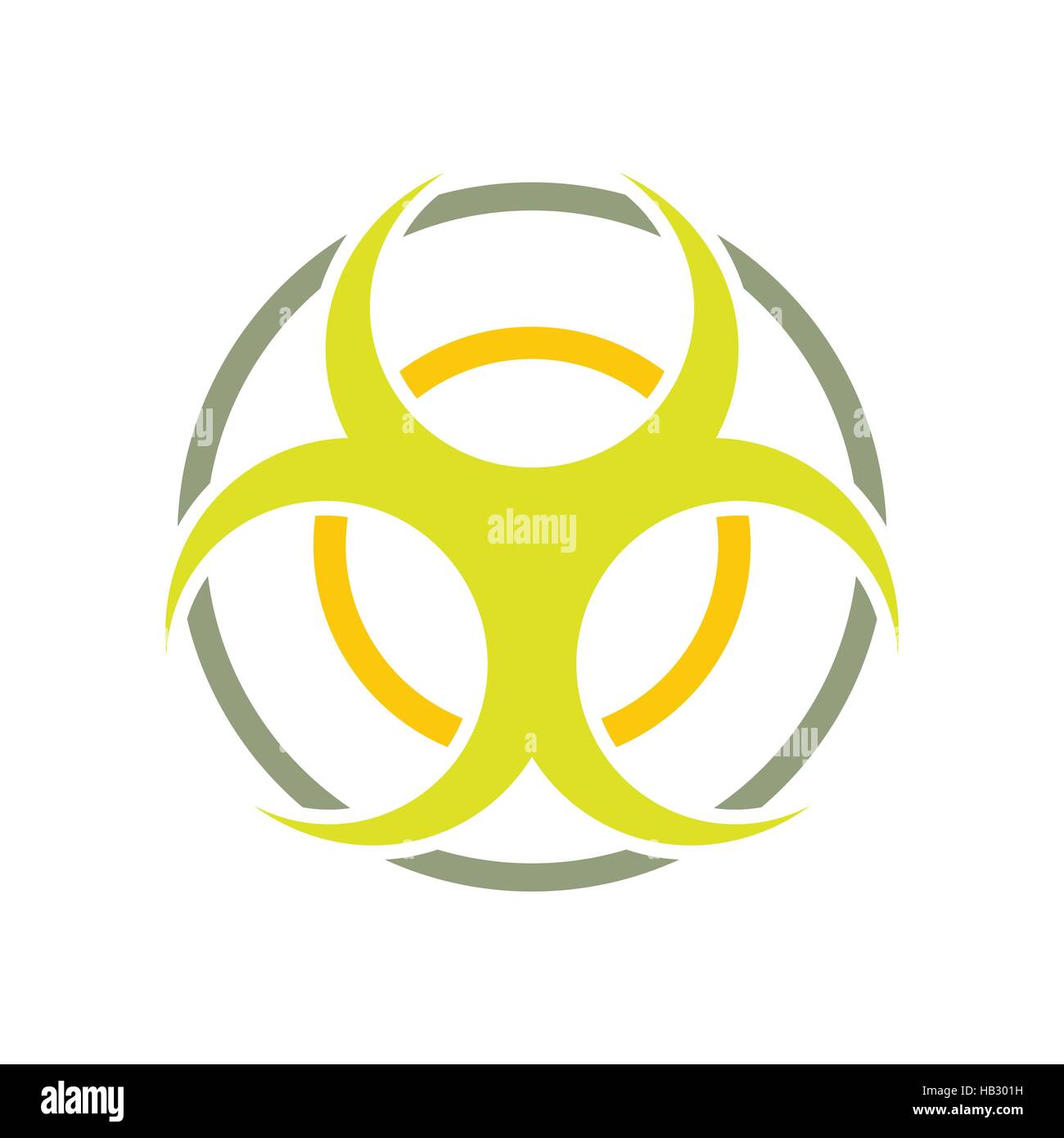 Biohazard sign round flat icon Stock Vector Image & Art - Alamy