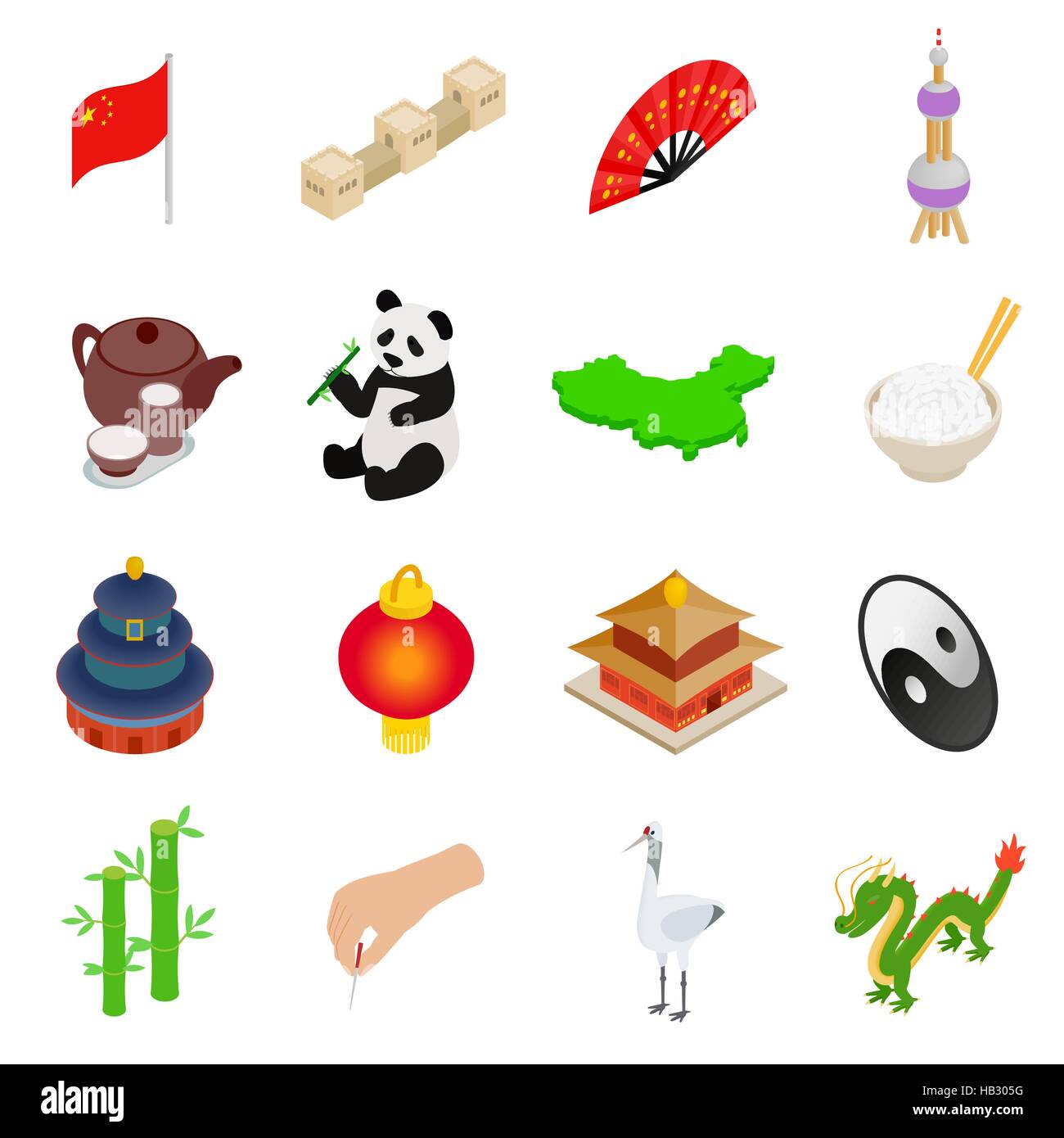 China isometric 3d icons Stock Vector Image & Art - Alamy