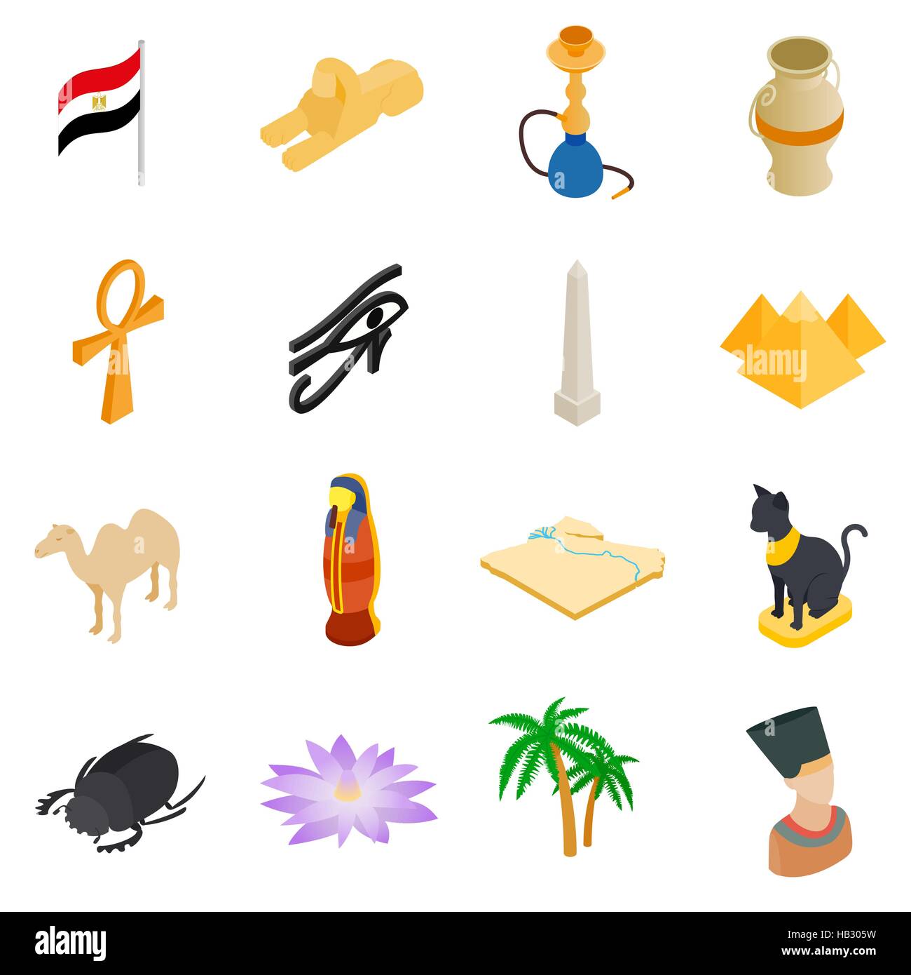 Egypt isometric 3d icons Stock Vector Image & Art - Alamy