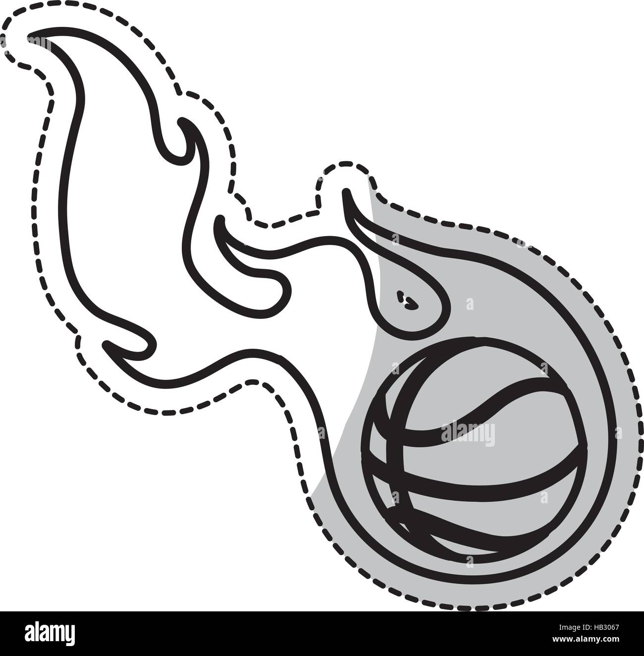 basketball flames emblem icon image vector illustration design Stock ...