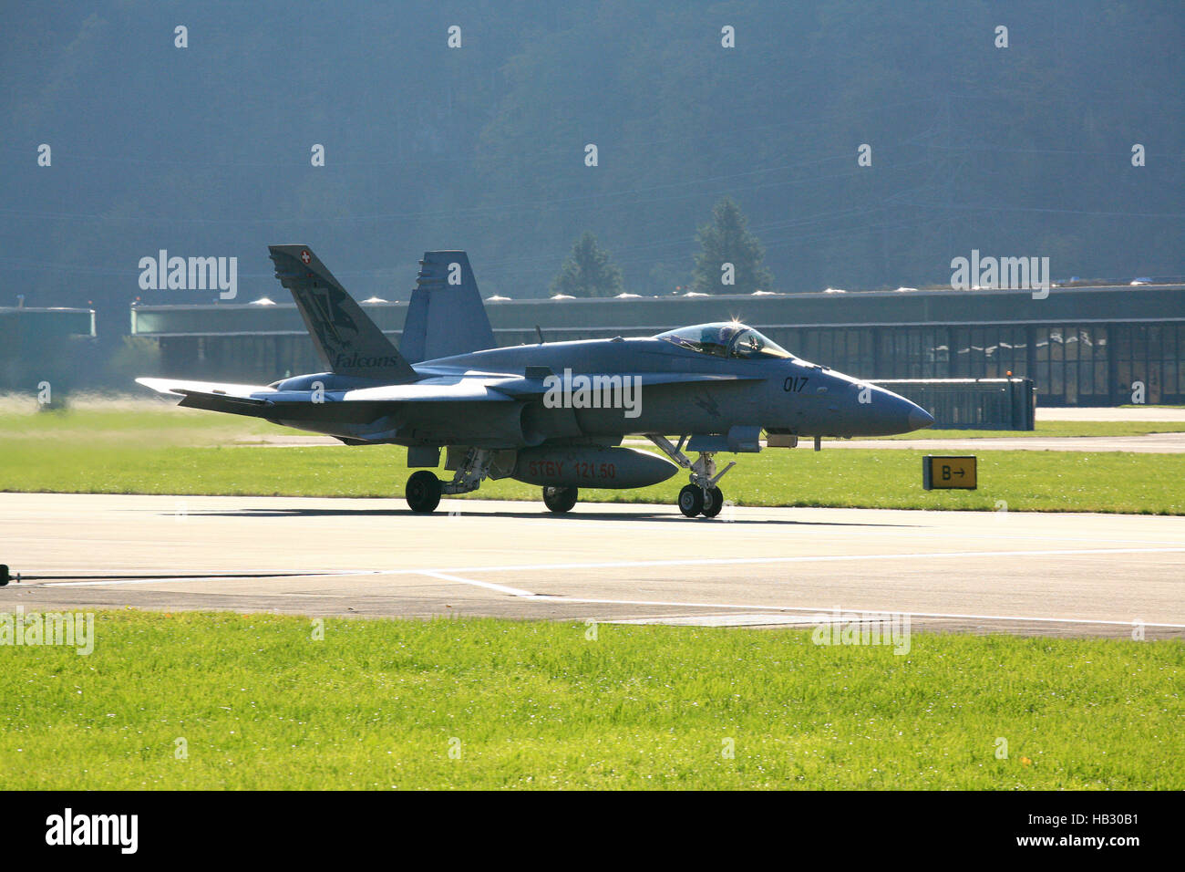 Schweiz, Meiringen, Flugplatz, FA 18 Hornet Stock Photo