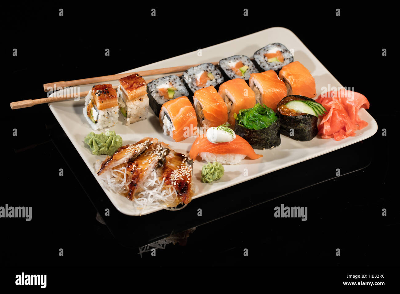 Japanese Sushi On A Table Stock Photo Alamy