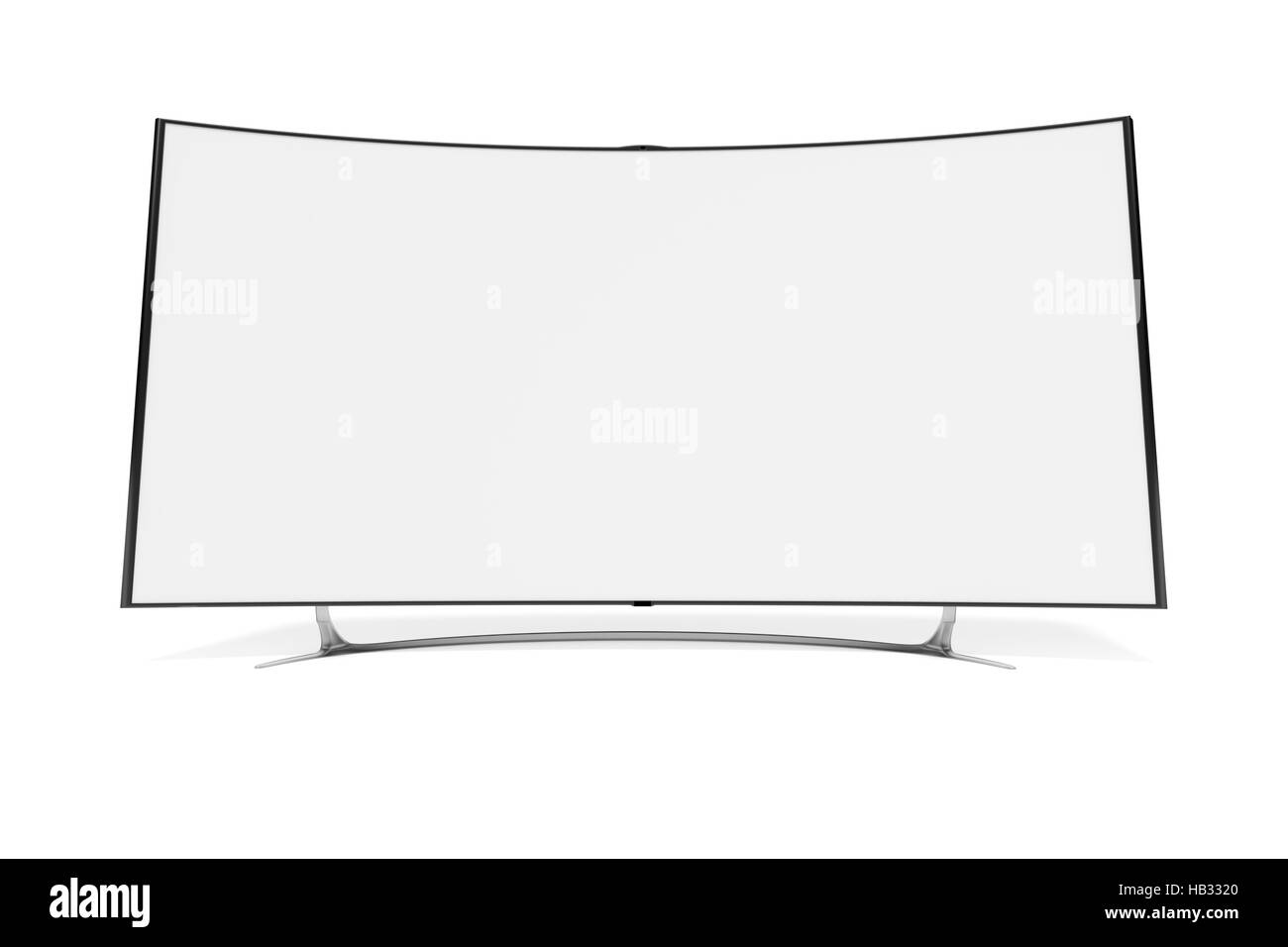 curved widescreen television Stock Photo