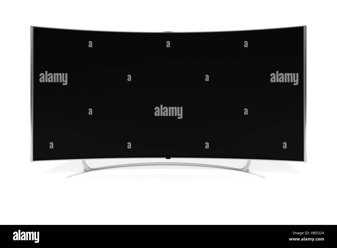 curved widescreen television Stock Photo