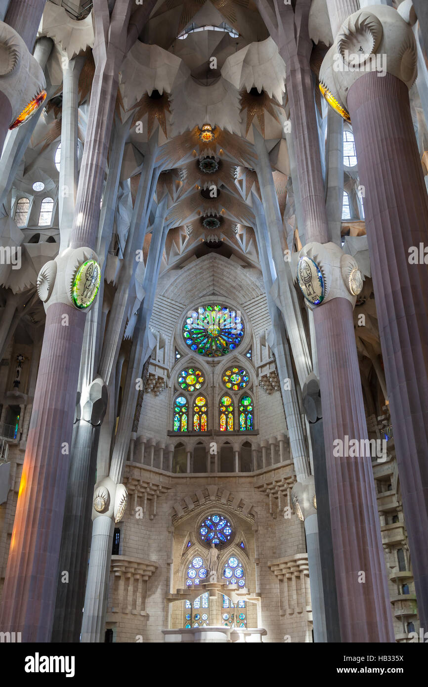 Sagrada Familia Interior Stock Photo - Alamy