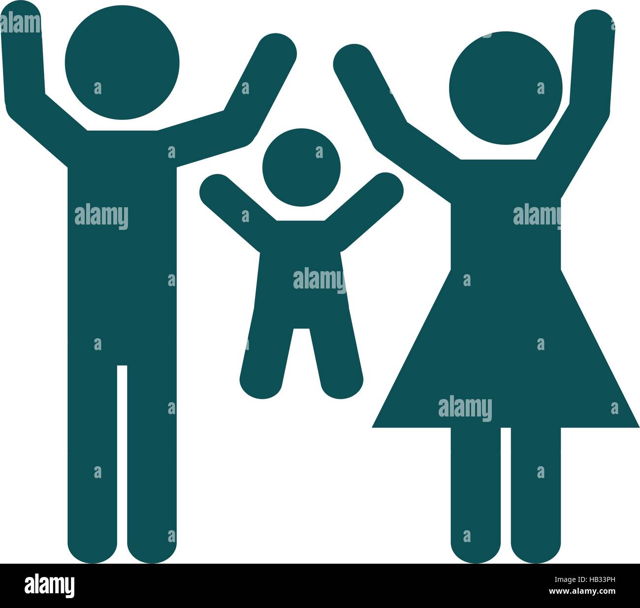 family of parents and kids icon over white background. pictogram design ...