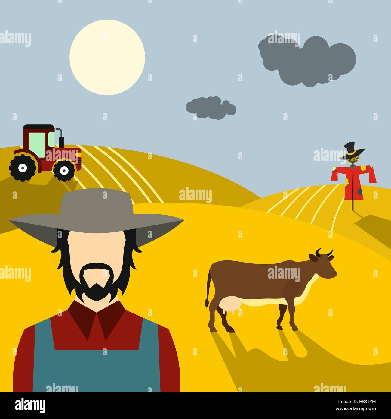 Farm flat concept Stock Vector Image & Art - Alamy