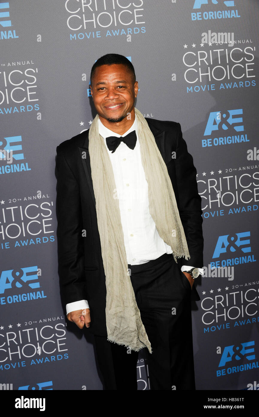 Cuba Gooding, Jr. attends the 20th Critics' Choice Movie Awards at the Hollywood Palladium on January 15, 2015 in Hollywood, California. Stock Photo