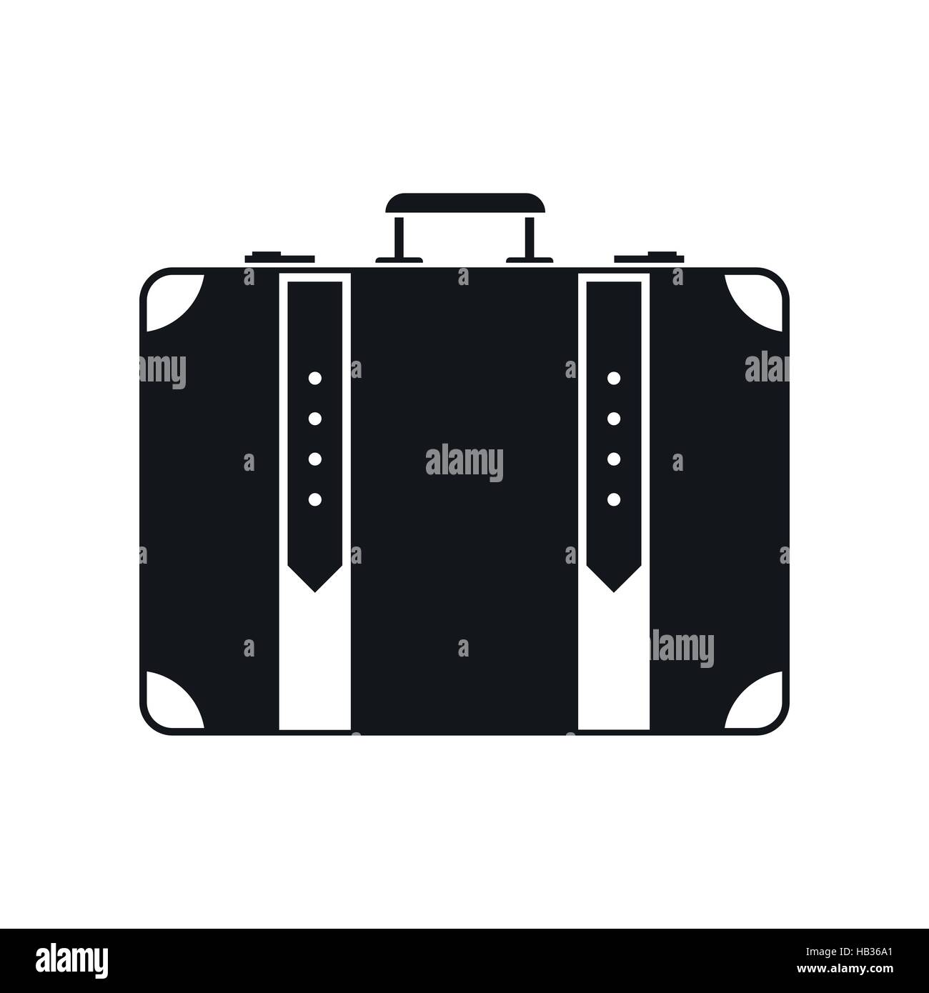 Suitcase black simple icon Stock Vector