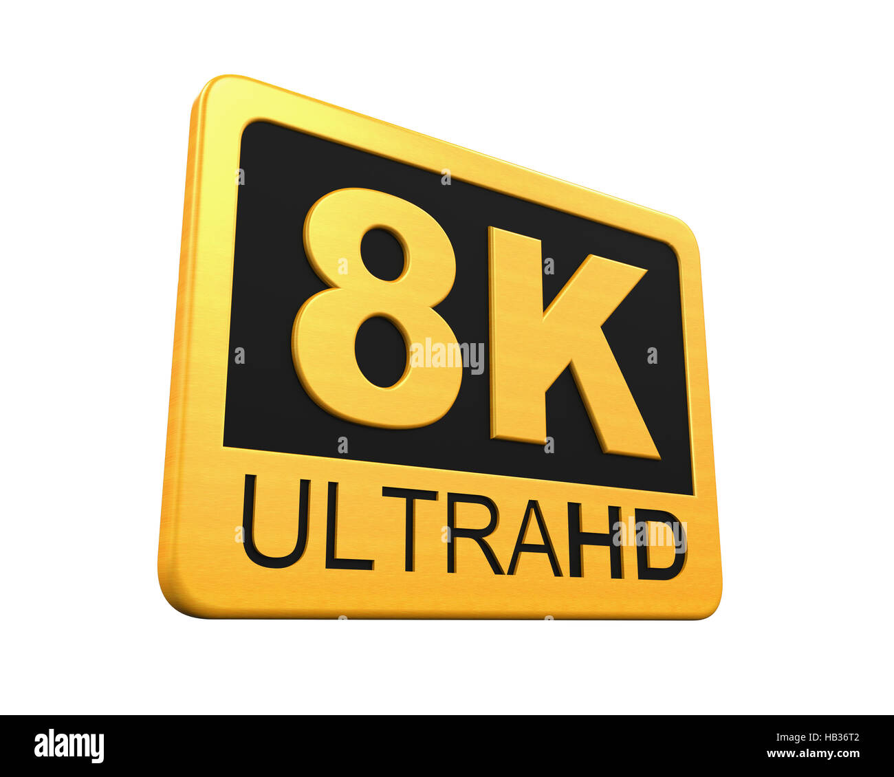 Ultra HD 8K Icon Stock Photo