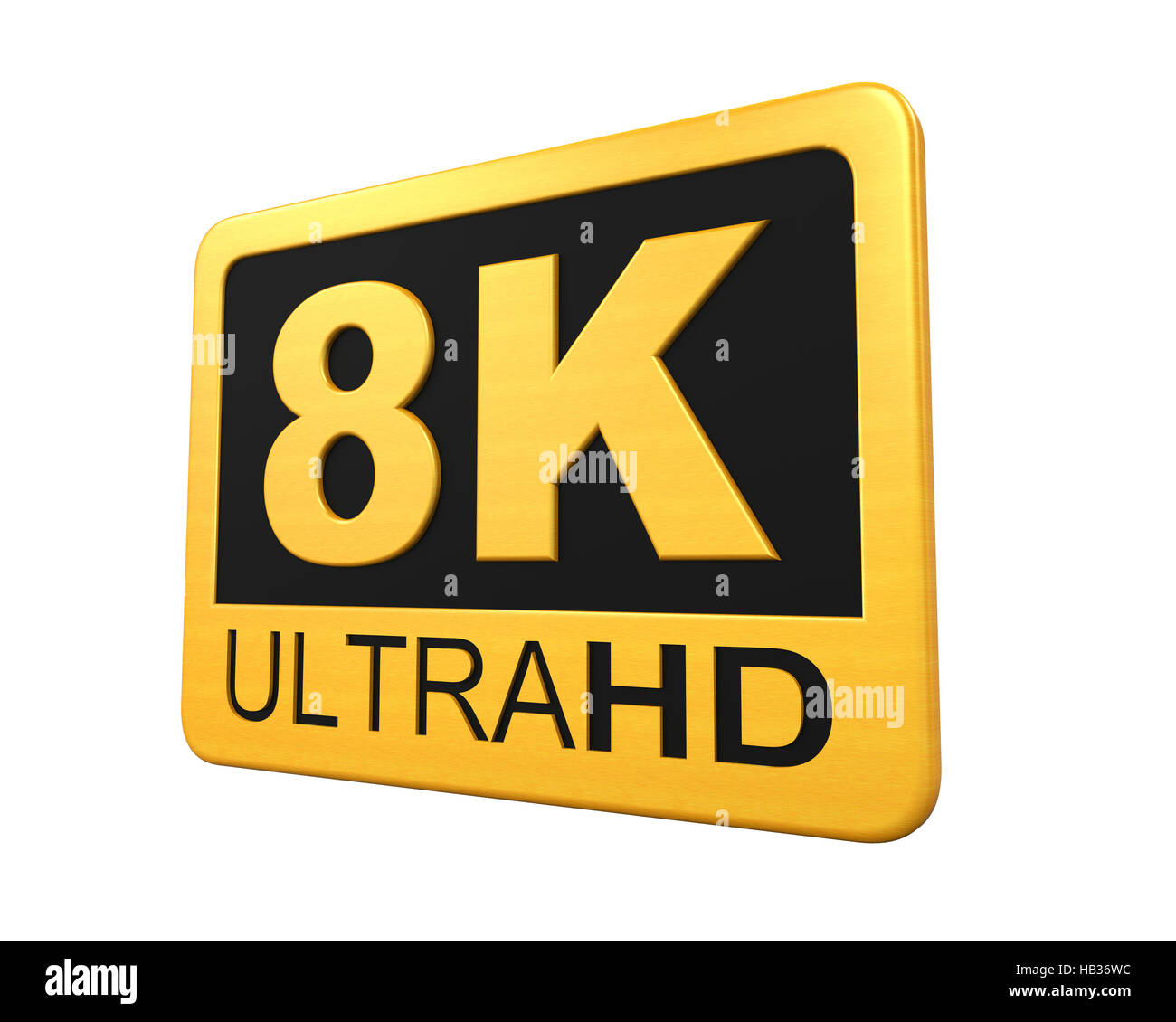 Ultra HD 8K Icon Stock Photo