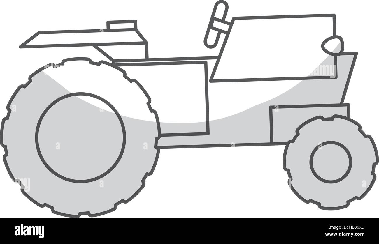 tractor farm vehicle icon over white background. vector illustration ...