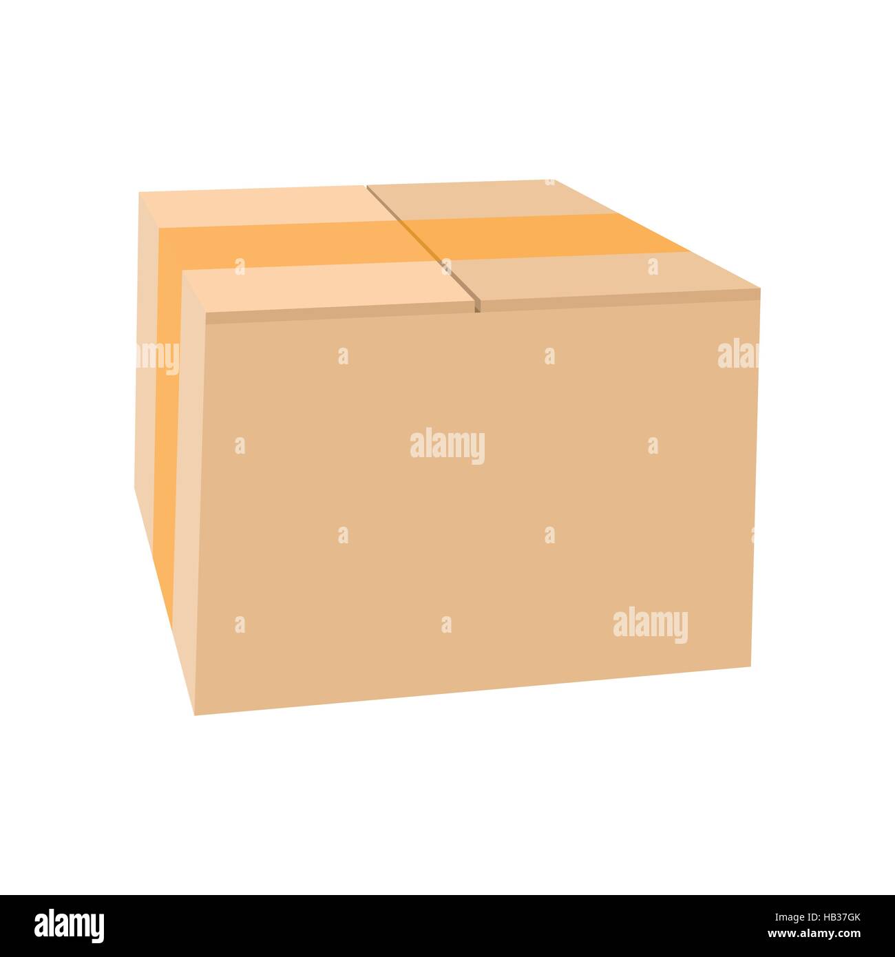 Closed cardboard box taped up cartoon icon Stock Vector Image & Art Alamy