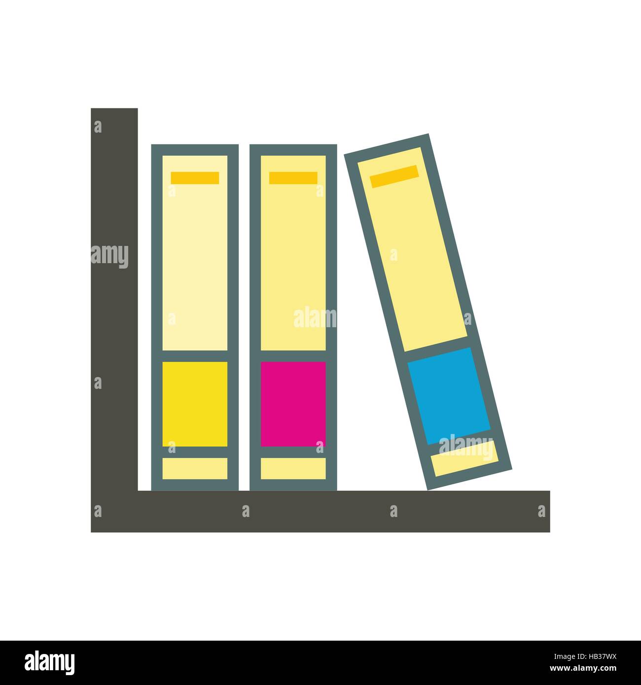 Folders on the shelf icon Stock Vector Image & Art - Alamy