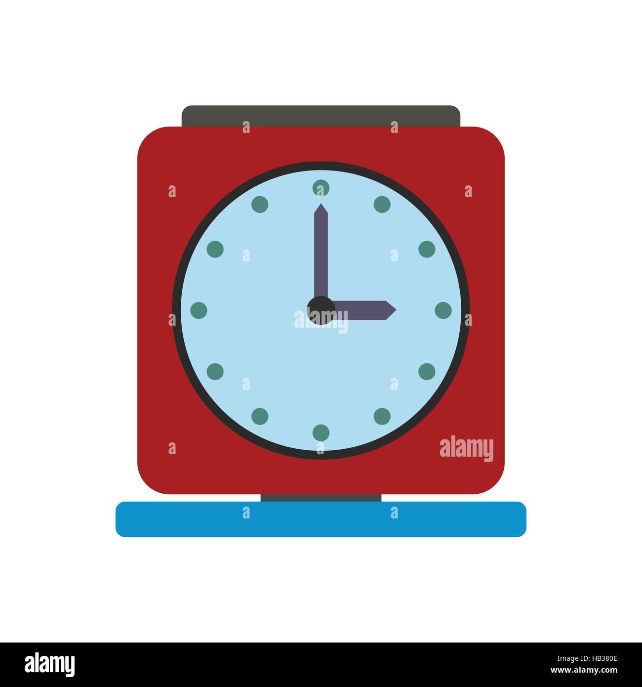 Vintage alarm clock flat icon Stock Vector Image & Art - Alamy