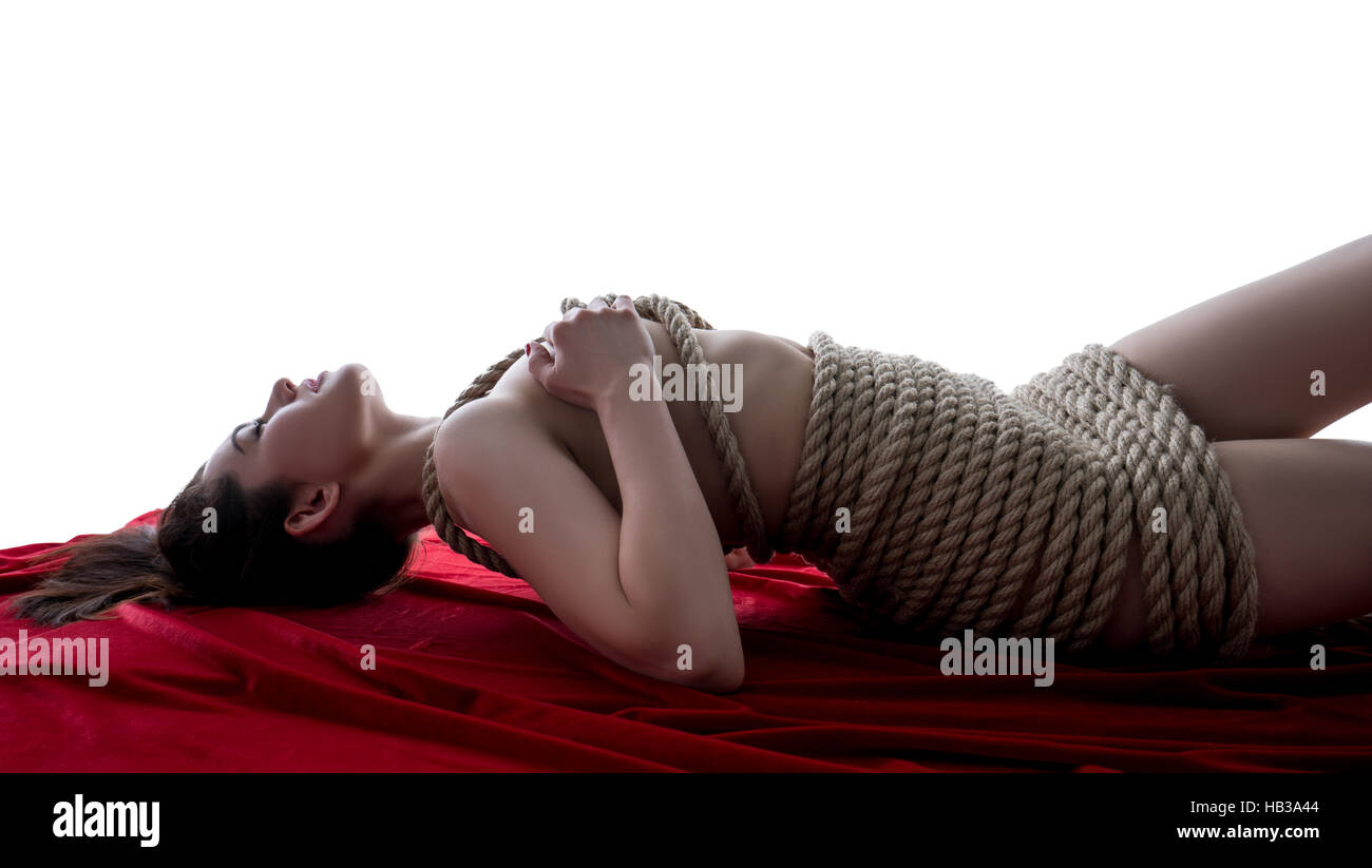 japanese girl tied Woman tied in style of Japanese bondage Stock Photo - Alamy