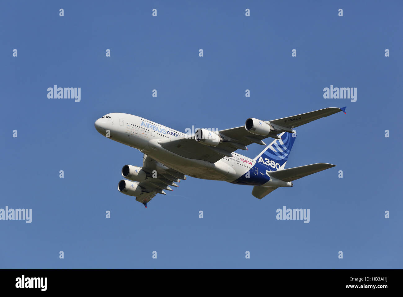 Payern Airshow, Airbus A380 display Stock Photo