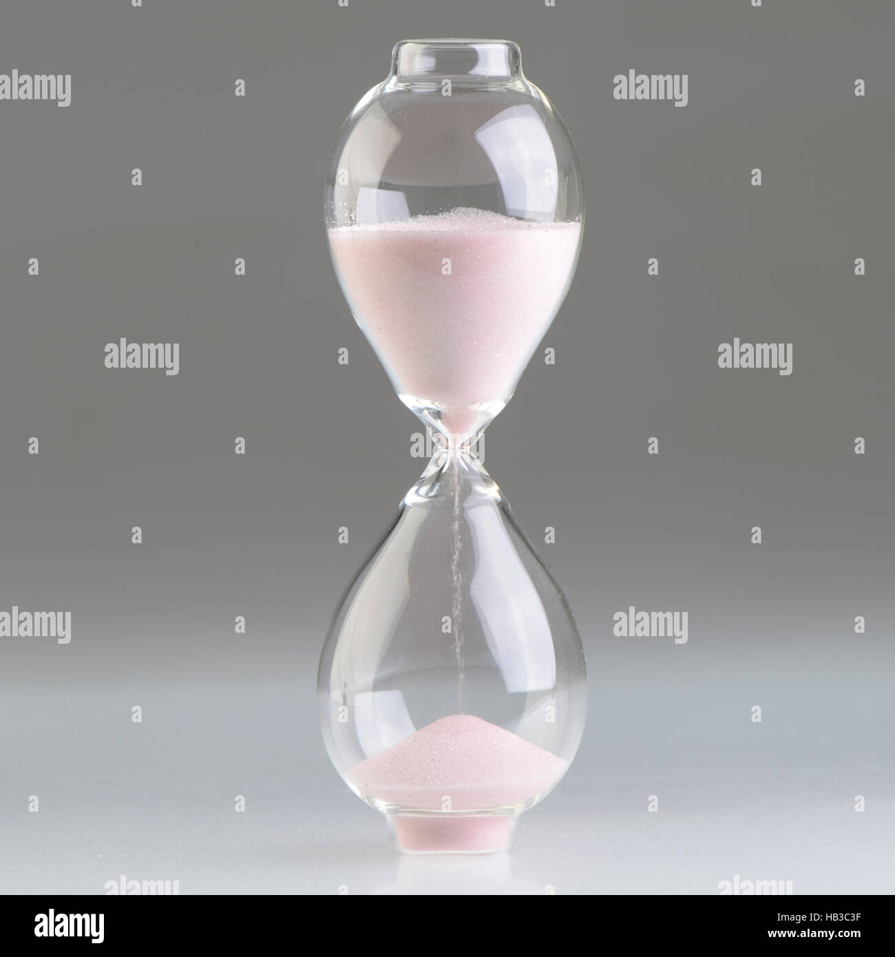 Sand Timer close up: clepsydra or hourglass Stock Photo