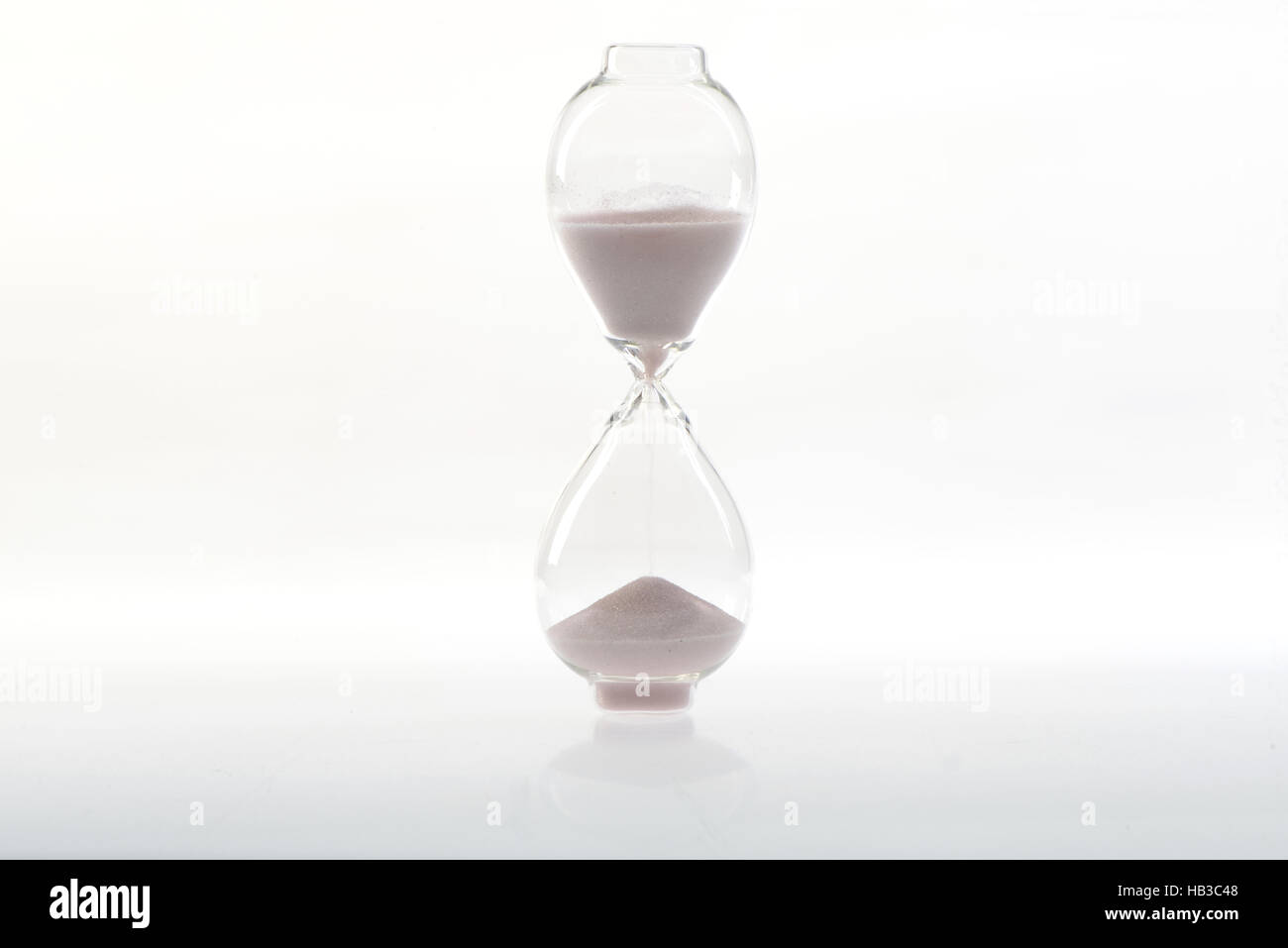 Sand Timer close up: clepsydra or hourglass Stock Photo