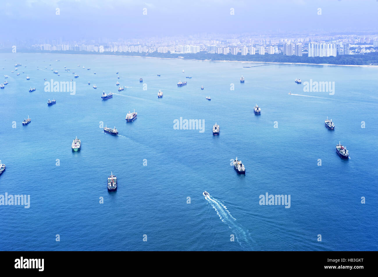 Singapore shipping industry Stock Photo