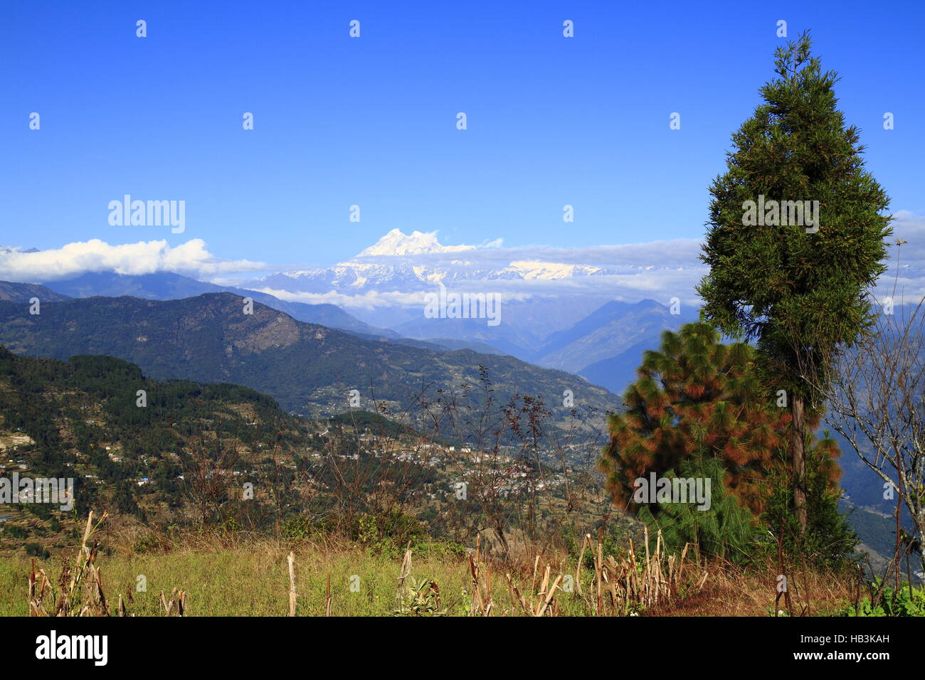 Himalaya nepal view snowy mount hi-res stock photography and images - Alamy