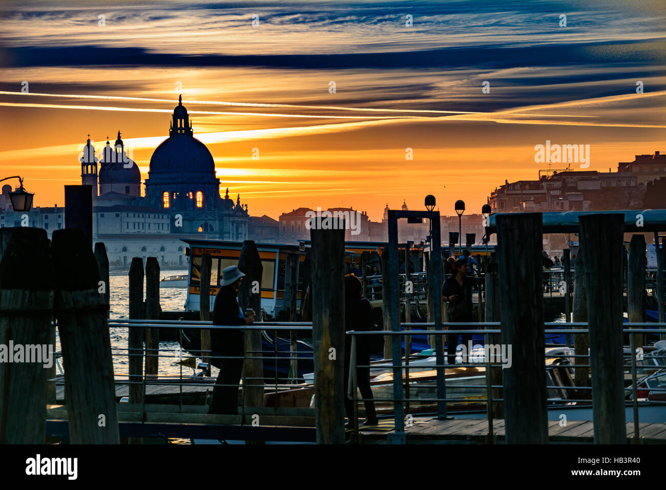 Venice sunset Stock Photo